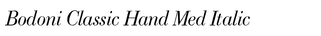 Bodoni Classic Hand Med Italic